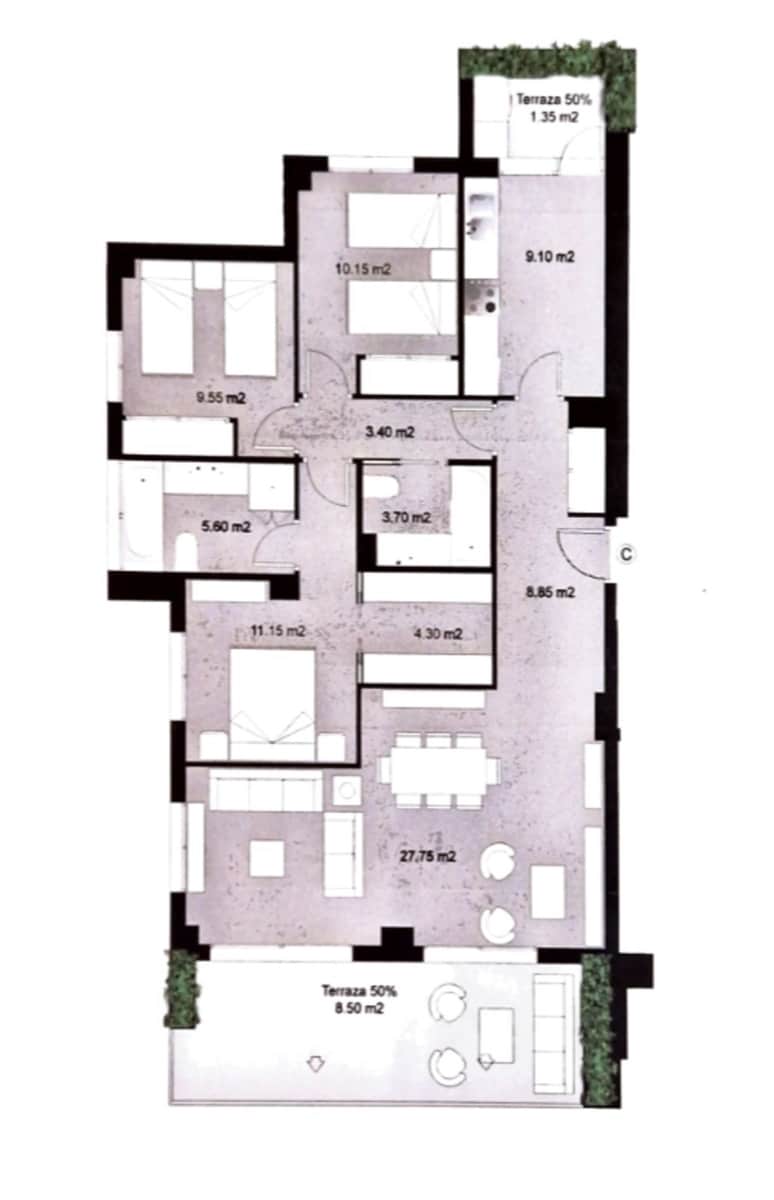 Apartamento de 3 habitaciones en El Chaparral en venta con piscina garaje - 694.000 € (Ref: 9793617)