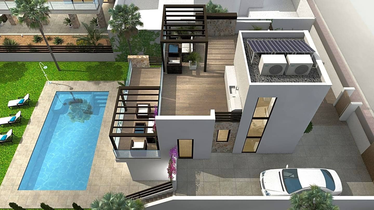 3 Zimmer Villa zu verkaufen in Ciudad Quesada mit Pool Garage - 687.000 € (Ref: 9403618)