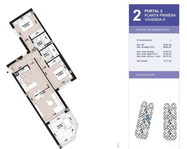 1 slaapkamer Appartement te koop in El Morche, Torrox met zwembad - € 235.000 (Ref: 9048569)