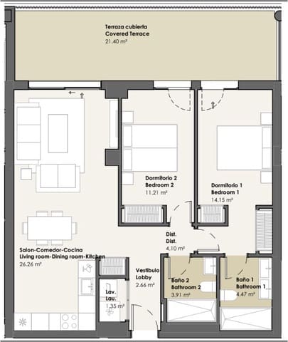 2 chambre Appartement à vendre à Torrox avec piscine - 328 000 € (Ref: 9673829)