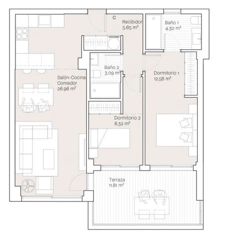 1 soveværelse Lejlighed til salg i Rincón de la Victoria - € 328.000 (Ref: 9824701)