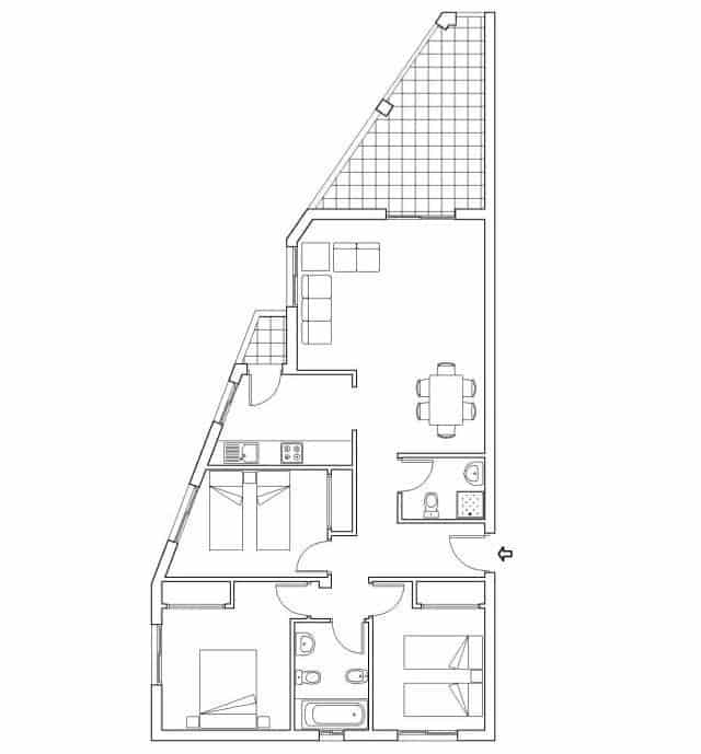 3 soveværelse Lejlighed til salg i Orihuela Costa med swimmingpool garage - € 250.000 (Ref: 10075413)