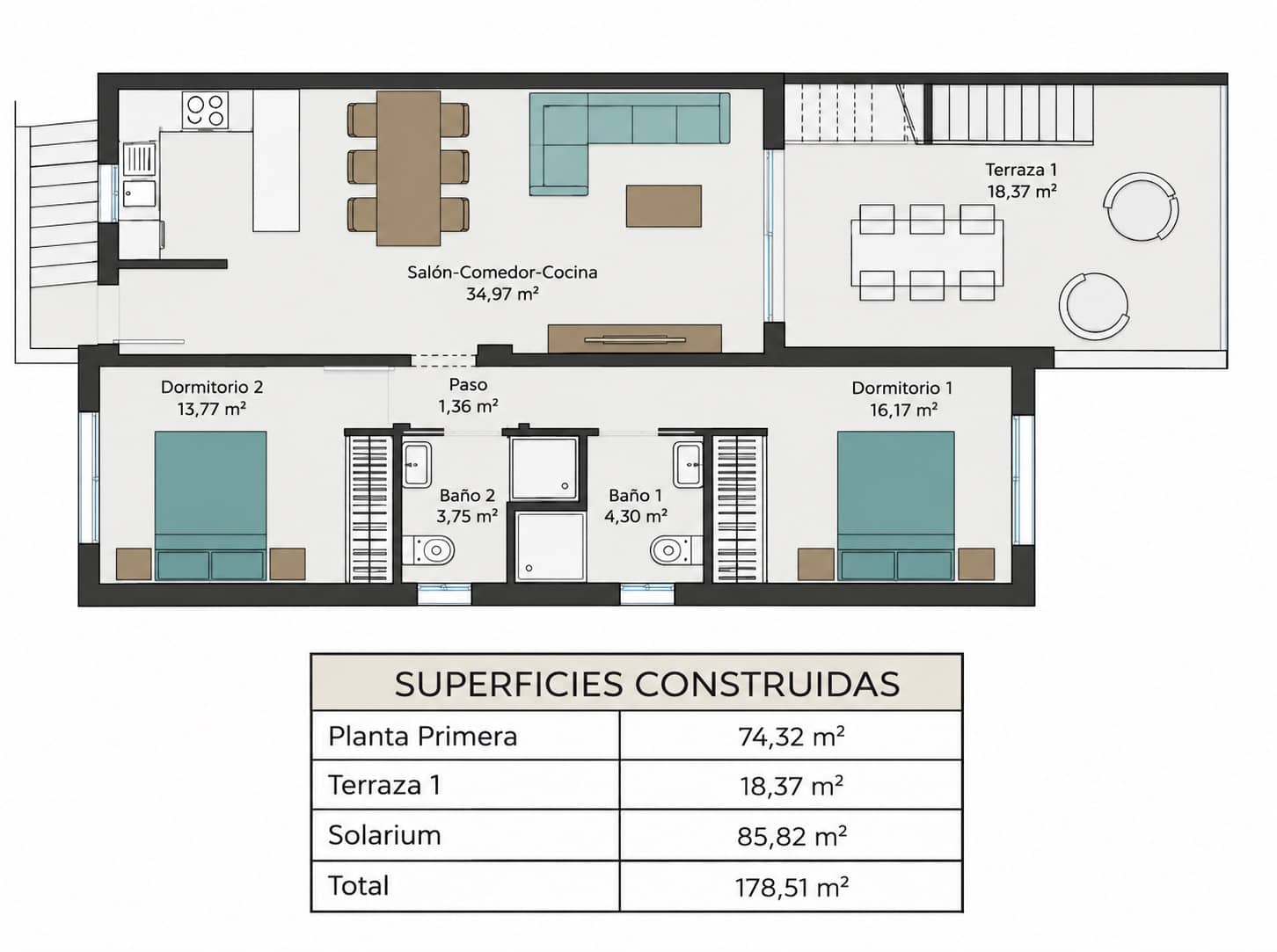 2 soveværelse Lejlighed til salg i Torrevieja med swimmingpool garage - € 359.990 (Ref: 10179969)