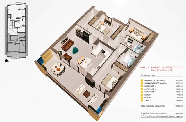3 slaapkamer Appartement te koop in Puerto Deportivo, Torrevieja - € 360.000 (Ref: 9118582)