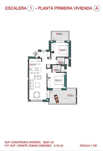 2 camera da letto Appartamento in vendita in Aguas Nuevas, Torrevieja con piscina garage - 274.900 € (Rif: 9129534)