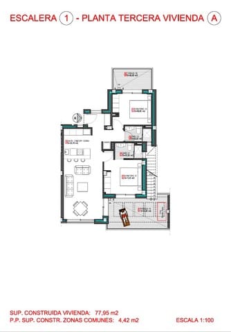 2 camera da letto Appartamento in vendita in Aguas Nuevas, Torrevieja con piscina garage - 274.900 € (Rif: 9129534)