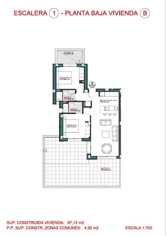 2 camera da letto Appartamento in vendita in Aguas Nuevas, Torrevieja con piscina garage - 274.900 € (Rif: 9129534)