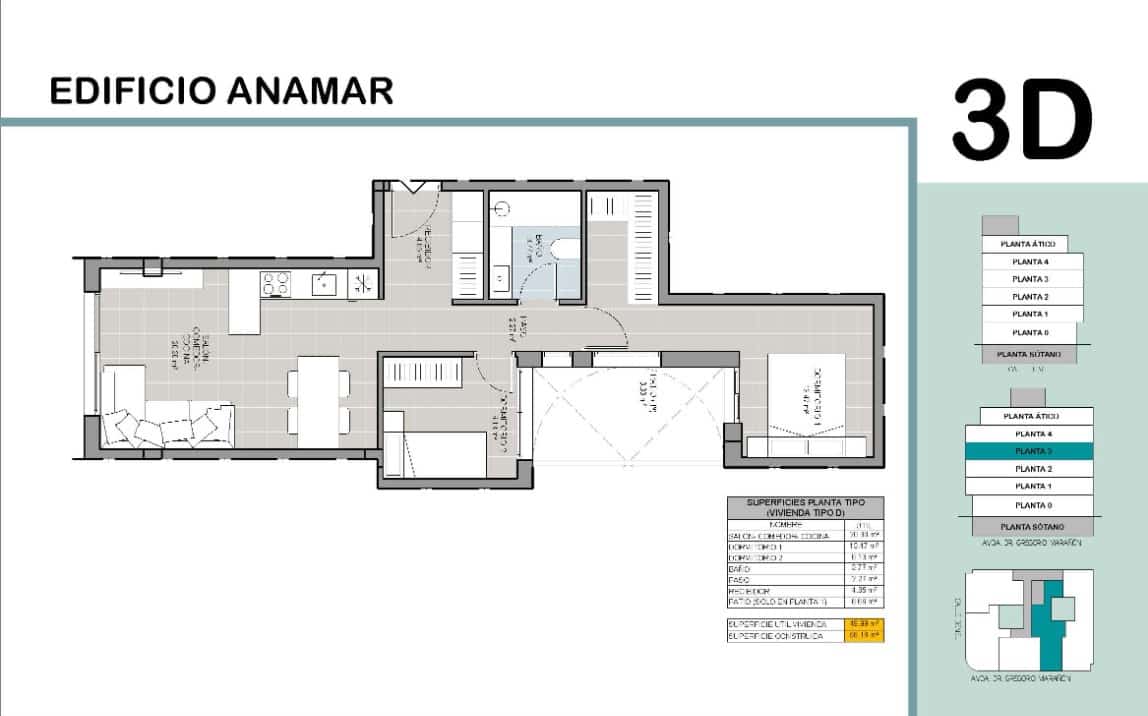 1 soverom Leilighet til salgs i Torrevieja med svømmebasseng - € 175 000 (Ref: 9262394)