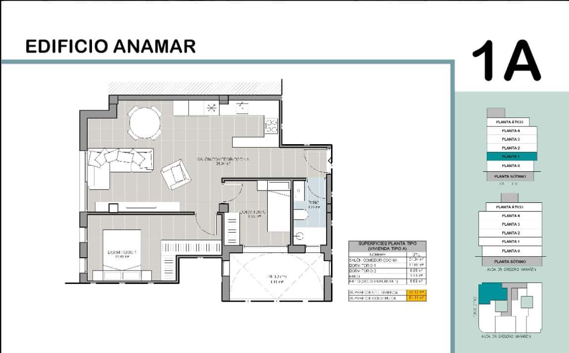1 soverom Leilighet til salgs i Torrevieja med svømmebasseng - € 175 000 (Ref: 9262394)