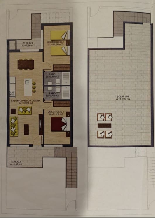 2 makuuhuone Huoneisto myytävänä paikassa Lo Pagan mukana uima-altaan 
autotalli - 199 500 € (Ref: 9504060)