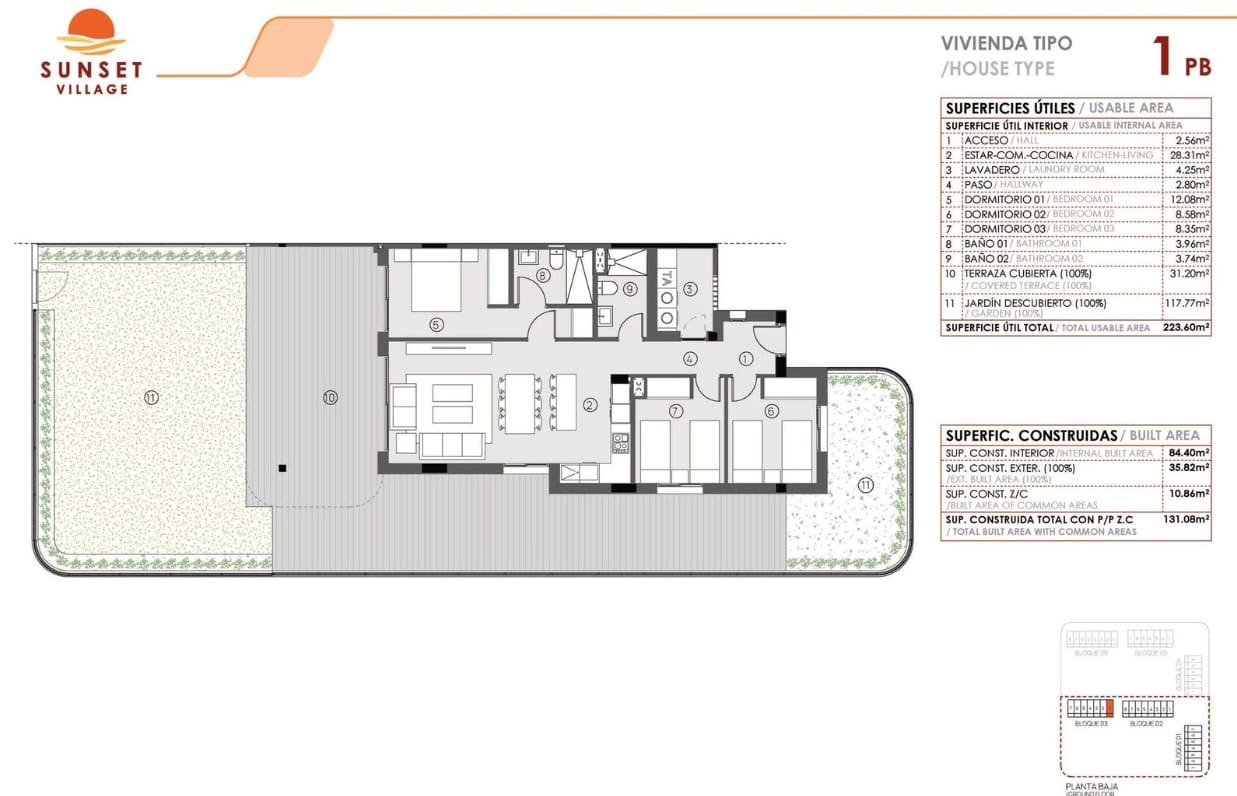 3 camera da letto Appartamento in vendita in Torrevieja con piscina garage - 280.000 € (Rif: 9570827)