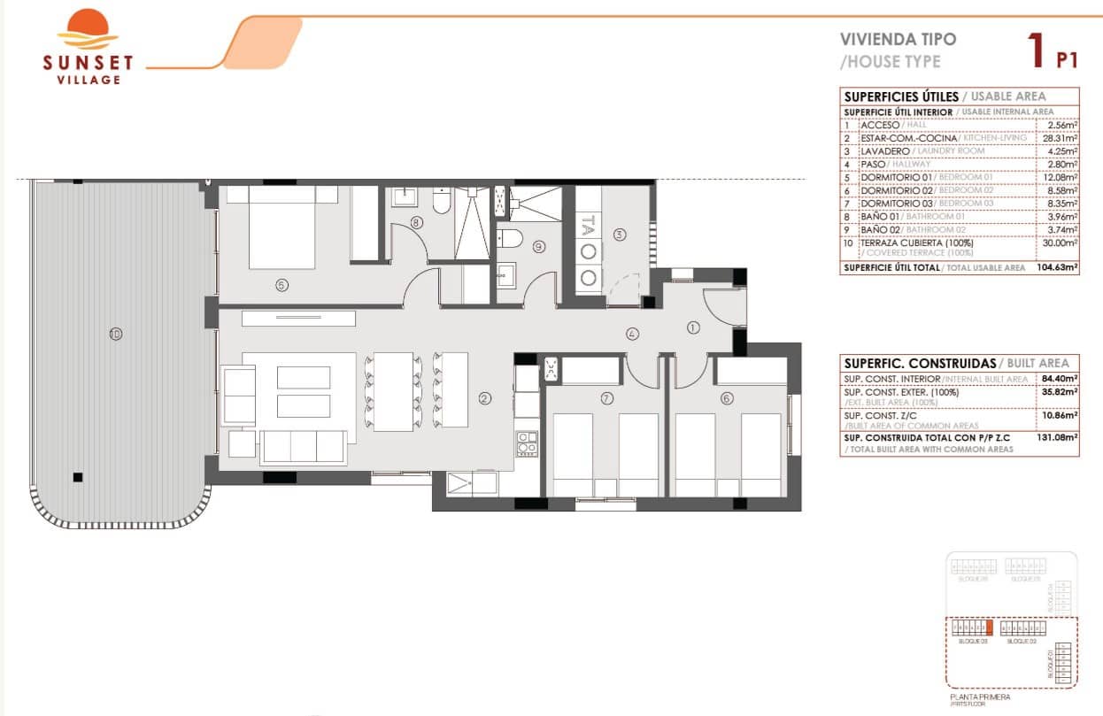 3 camera da letto Appartamento in vendita in Torrevieja con piscina garage - 280.000 € (Rif: 9570827)