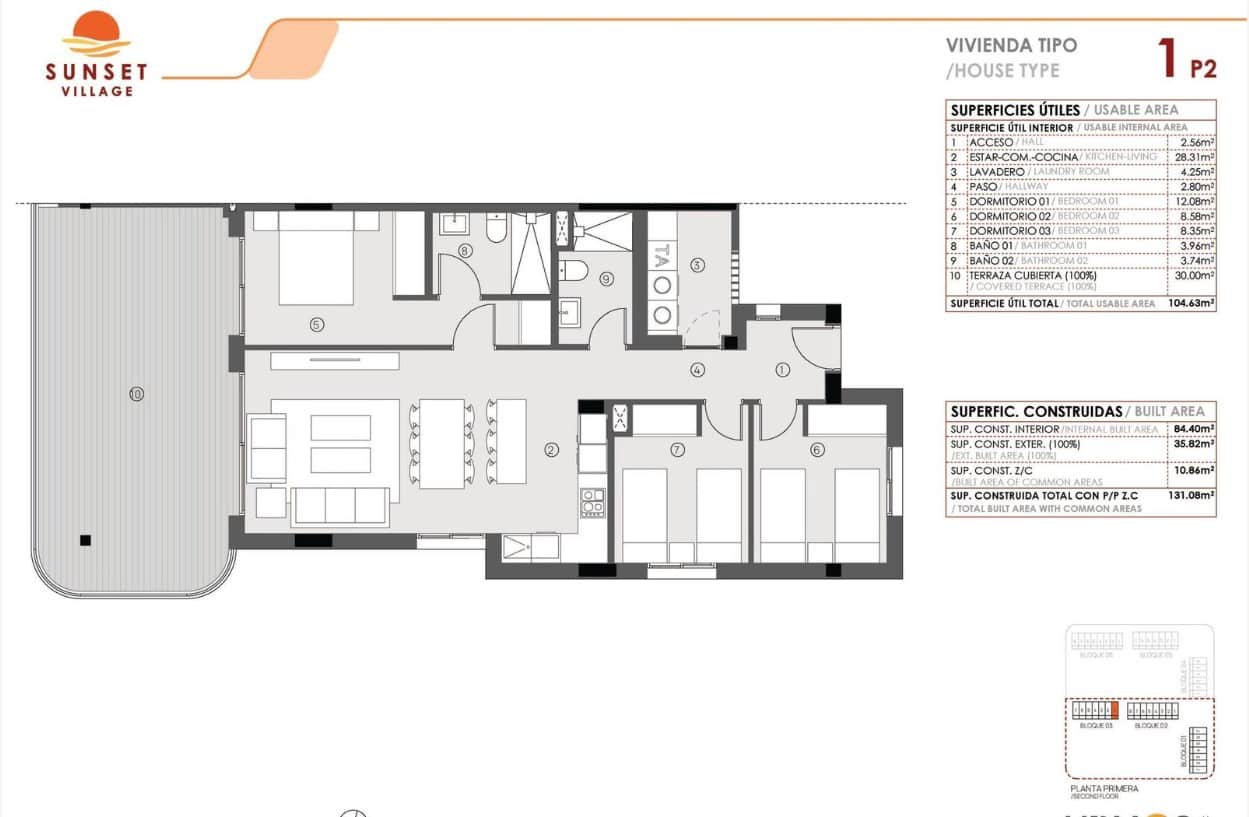 3 camera da letto Appartamento in vendita in Torrevieja con piscina garage - 280.000 € (Rif: 9570827)