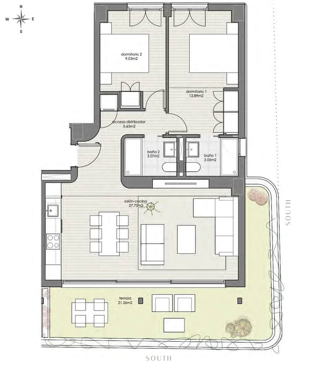 2 Zimmer Apartment zu verkaufen in Estepona mit Pool Garage - 440.000 € (Ref: 8357021)