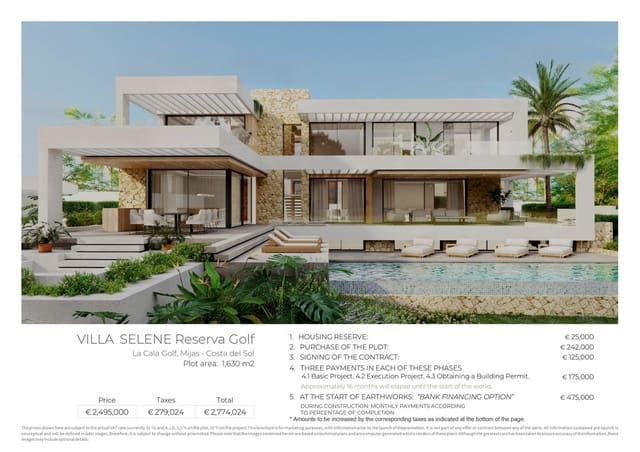 3 sovrum Villa till salu i La Cala Golf, Mijas med pool garage - 2 495 000 € (Ref: 9687658)