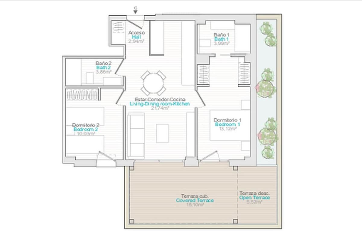2 bedroom Apartment for sale in El Vergel / Verger with pool - € 353,500 (Ref: 10040056)