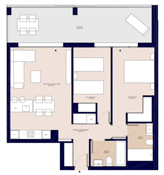 2 soverom Leilighet til salgs i Denia med svømmebasseng - € 316 000 (Ref: 10040058)