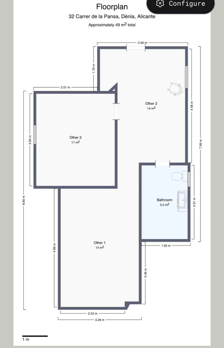3 soveværelse Byhus til salg i Denia med swimmingpool - € 380.000 (Ref: 10040065)