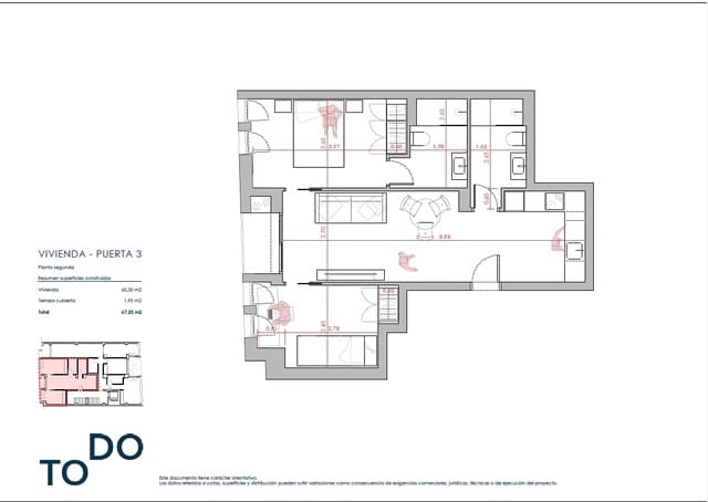 2 sypialnia Apartament do wynajęcia w Gata de Gorgos - 1 100 € (Ref: 9309229)