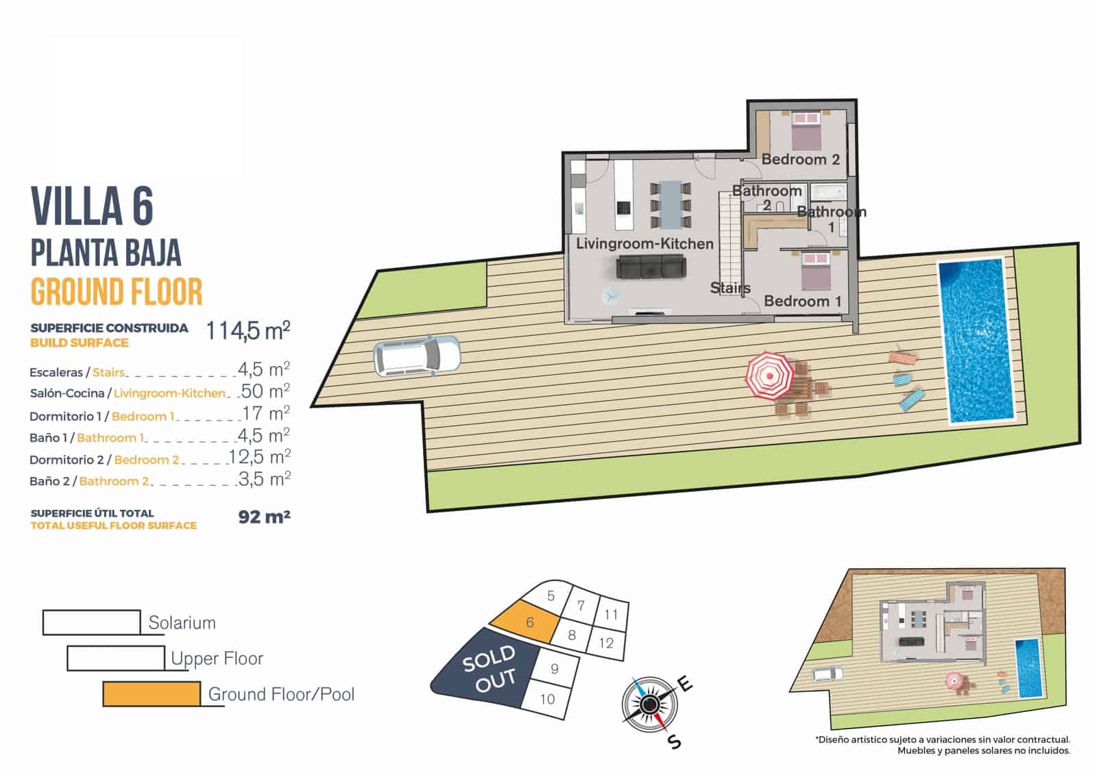 3 Zimmer Villa zu verkaufen in Finestrat mit Pool - 540.000 € (Ref: 9374455)