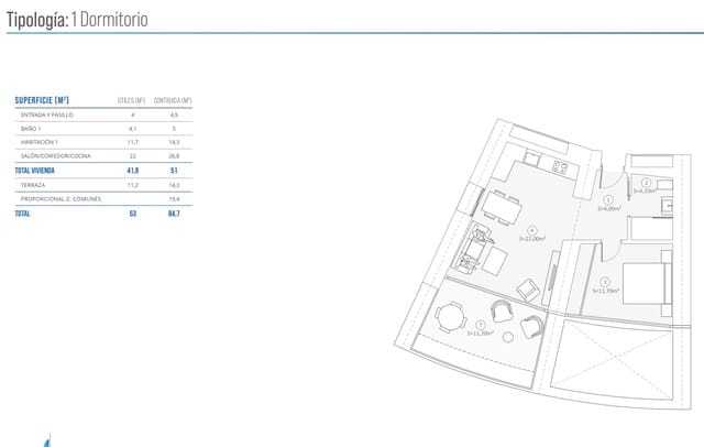 Piso de 2 habitaciones en Benidorm en venta con piscina - 1.058.000 € (Ref: 9374472)