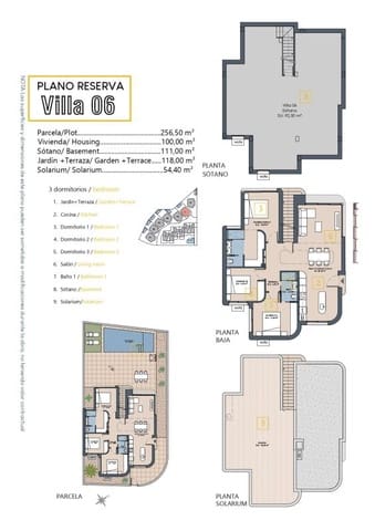 3 soveværelse Villa til salg i Los Alcázares med swimmingpool - € 589.900 (Ref: 9374491)