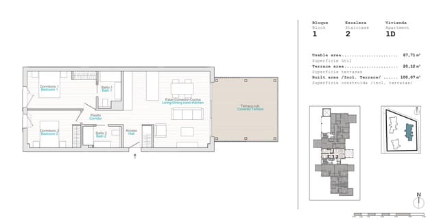 2 soveværelse Penthouse til salg i El Vergel / Verger med swimmingpool - € 366.000 (Ref: 9374504)