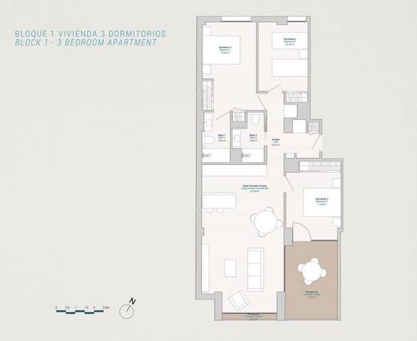 3 Zimmer Wohnung zu verkaufen in La Villajoyosa / Vila Joiosa mit Pool - 570.000 € (Ref: 9374507)