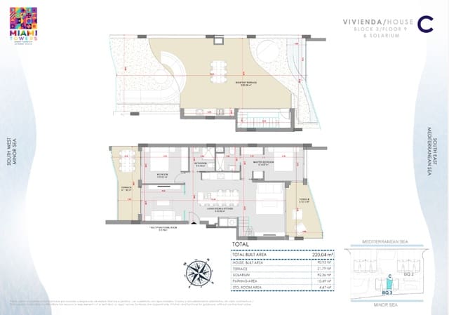 2 soverom Penthouse til salgs i La Manga del Mar Menor med svømmebasseng - € 950 000 (Ref: 9374522)