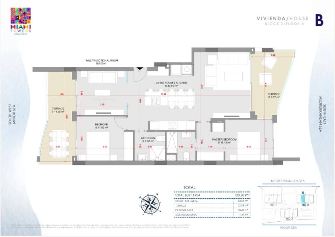 2 camera da letto Attico in vendita in La Manga del Mar Menor con piscina - 950.000 € (Rif: 9374522)