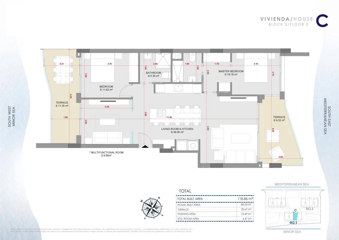 2 Zimmer Apartment zu verkaufen in La Manga del Mar Menor mit Pool - 950.000 € (Ref: 9374522)