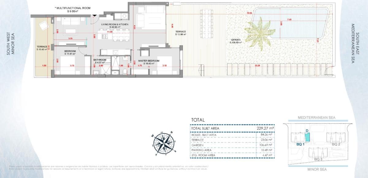 2 Zimmer Apartment zu verkaufen in La Manga del Mar Menor mit Pool - 950.000 € (Ref: 9374522)