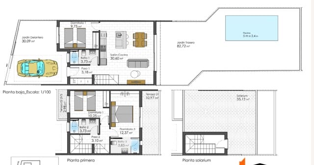 3 soverom Villa til salgs i San Javier med svømmebasseng - € 425 000 (Ref: 9374528)