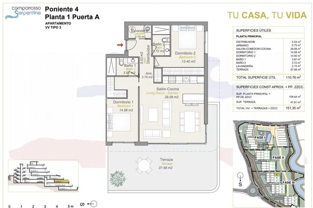 2 chambre Appartement à vendre à Finestrat avec piscine - 550 000 € (Ref: 9374549)