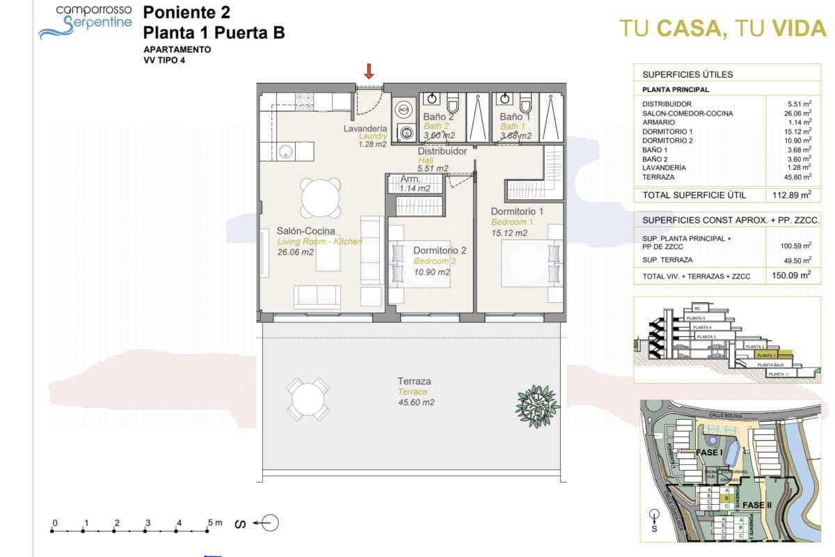 2 bedroom Apartment for sale in Finestrat with pool - € 550,000 (Ref: 9374549)