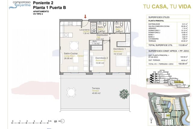 2 slaapkamer Appartement te koop in Finestrat met zwembad - € 550.000 (Ref: 9374549)