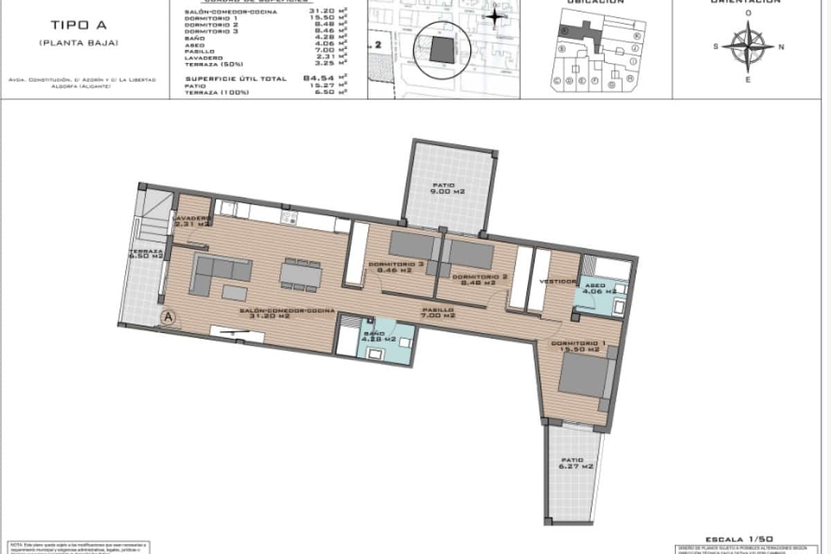 1 soverom Leilighet til salgs i Algorfa med svømmebasseng - € 159 000 (Ref: 9596768)