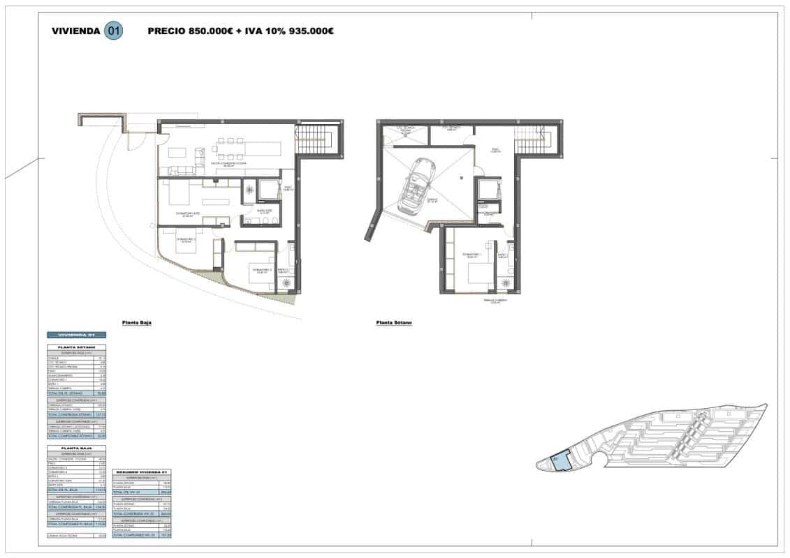 4 camera da letto Appartamento in vendita in Calpe / Calp con piscina - 2.150.000 € (Rif: 9713927)
