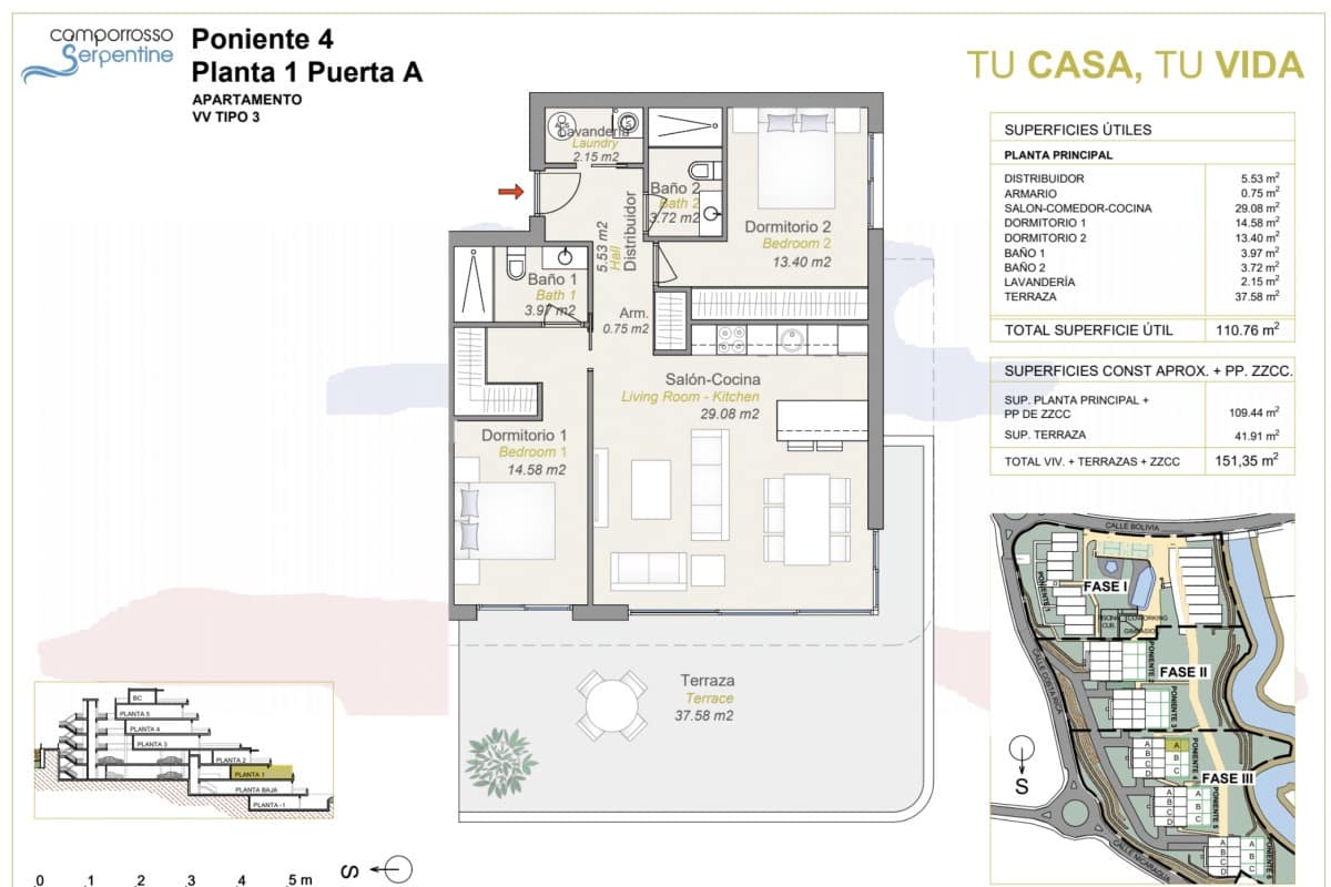 2 bedroom Apartment for sale in Finestrat with pool - € 460,000 (Ref: 9713937)