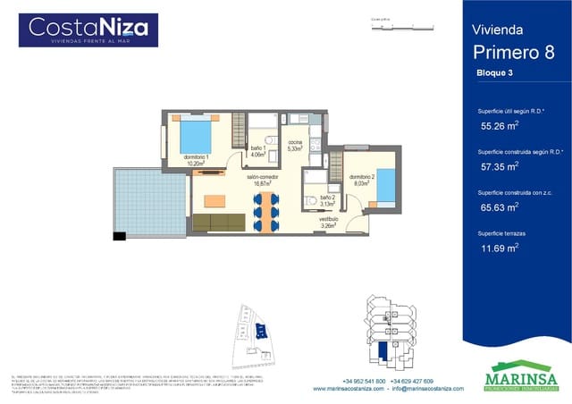 2 Zimmer Strandapartment zu verkaufen in Vélez-Málaga mit Pool Garage - 429.550 € (Ref: 9379577)