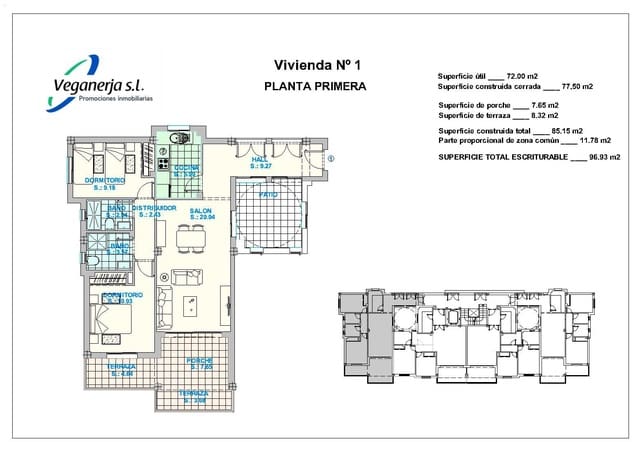 2 camera da letto Appartamento in vendita in El Peñoncillo, Torrox con piscina garage - 291.500 € (Rif: 9650365)