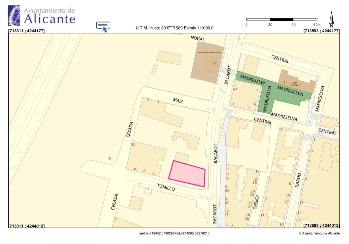 Tomt till salu i Alicante stad - 300 000 € (Ref: 9860208)