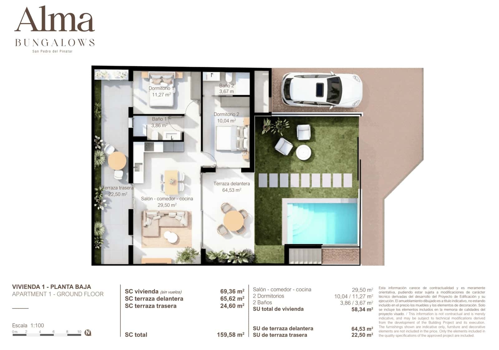 2 Zimmer Bungalow zu verkaufen in Los Cuarteros mit Pool - 295.900 € (Ref: 9676248)