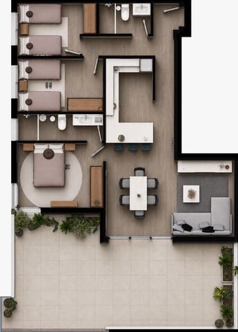 3 soverom Leilighet til salgs i Vera Ciudad, Vera med svømmebasseng garasje - € 388 500 (Ref: 8909965)