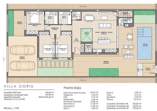 3 soveværelse Villa til salg i San Juan de los Terreros, Pulpí - € 391.297 (Ref: 8909973)