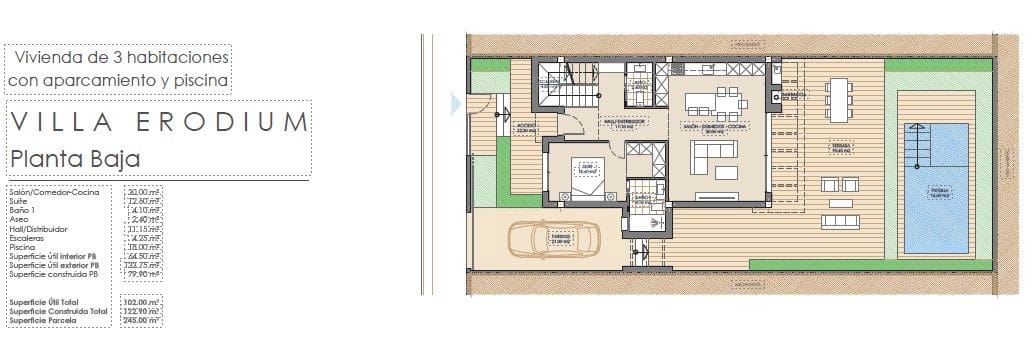 3 Zimmer Villa zu verkaufen in San Juan de los Terreros - 391.995 € (Ref: 8909975)