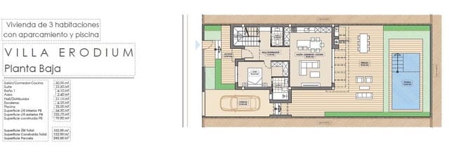 3 Zimmer Villa zu verkaufen in San Juan de los Terreros, Pulpí - 391.995 € (Ref: 8909975)