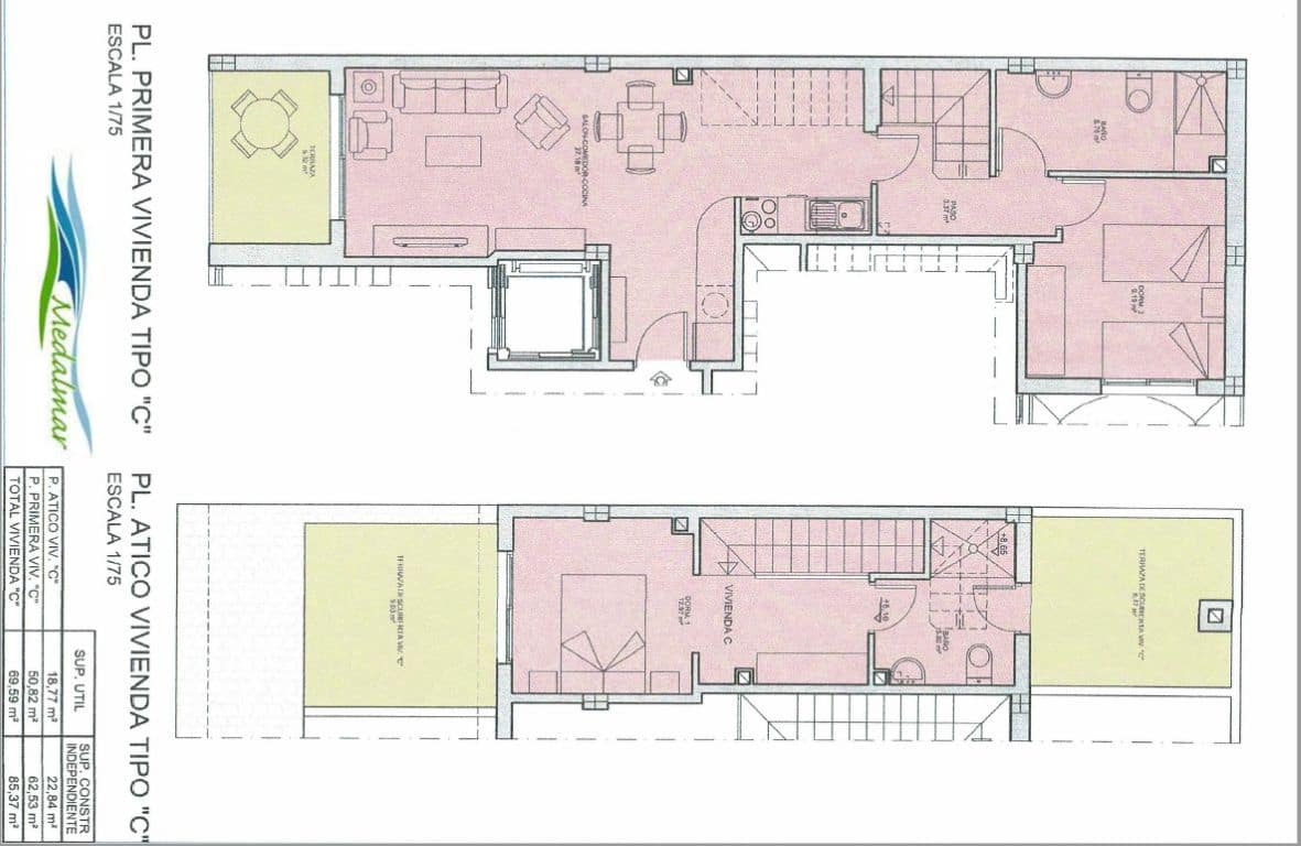 2 chambre Penthouse à vendre à San Juan de los Terreros avec garage - 175 000 € (Ref: 8909981)