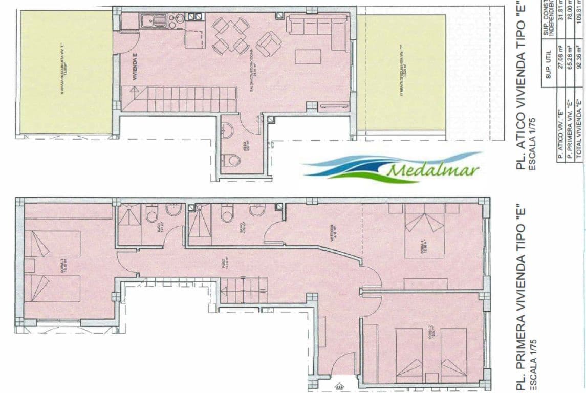 3 soveværelse Penthouse til salg i San Juan de los Terreros - € 215.250 (Ref: 8909982)