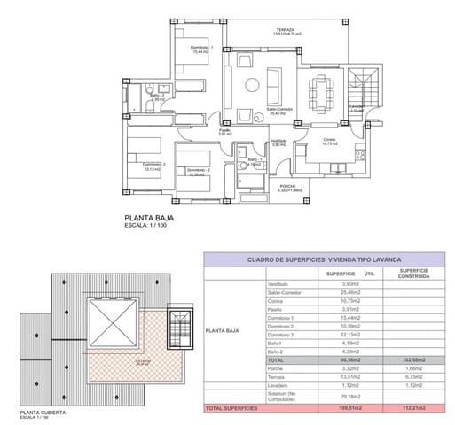 2 chambre Villa/Maison à vendre à Lorca - 240 000 € (Ref: 8910000)